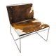 Chromed Fil armchair with fur seat by Pascal Mourgue for Ligne Roset, 1990s