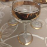 Verlor glasses with gold trim
