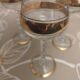 Verlor glasses with gold trim