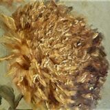 Still Life with Chrysanthemums - French School XIXth - signed - original frame