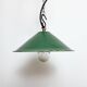 Industrial British Green Enamel Factory Pendant Lamp, 1950s