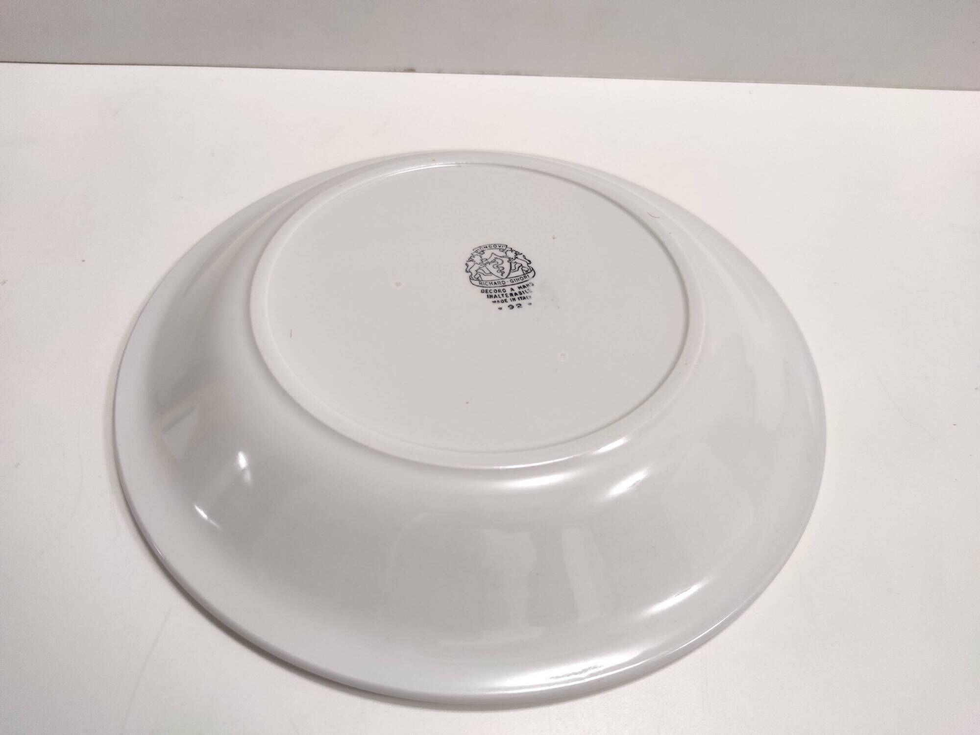 Lacquered Ceramic Dessert Plate by Antonia Campi for Richard Ginori, Italy