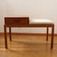 Entrance bench, Scandinavian modular telephone bench, teak, 1960