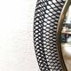 Miroir rond années 50 en métal et laiton