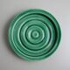 Set of 4 coasters in glass in green earthenware