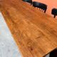 Large bistro coffee table in weathered wood