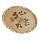 Plateau en bois, motif fleur
