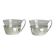 Paire de tasses en métal blanc léger