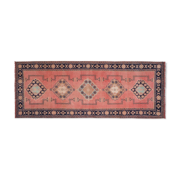 Overdyed Long and Wide Turkish Oushak Runner 4'7" X 11'10"
