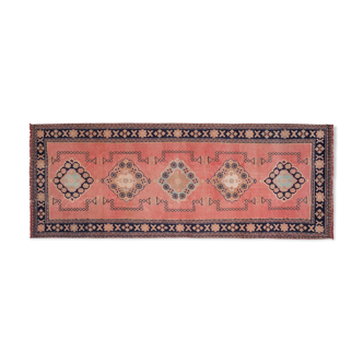 Tapis noué à la main turc vintage 139x361 cm