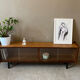 Mini vintage sideboard in vintage wood (removable windows)