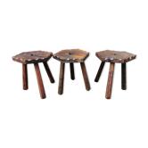 Tabourets en pins massif