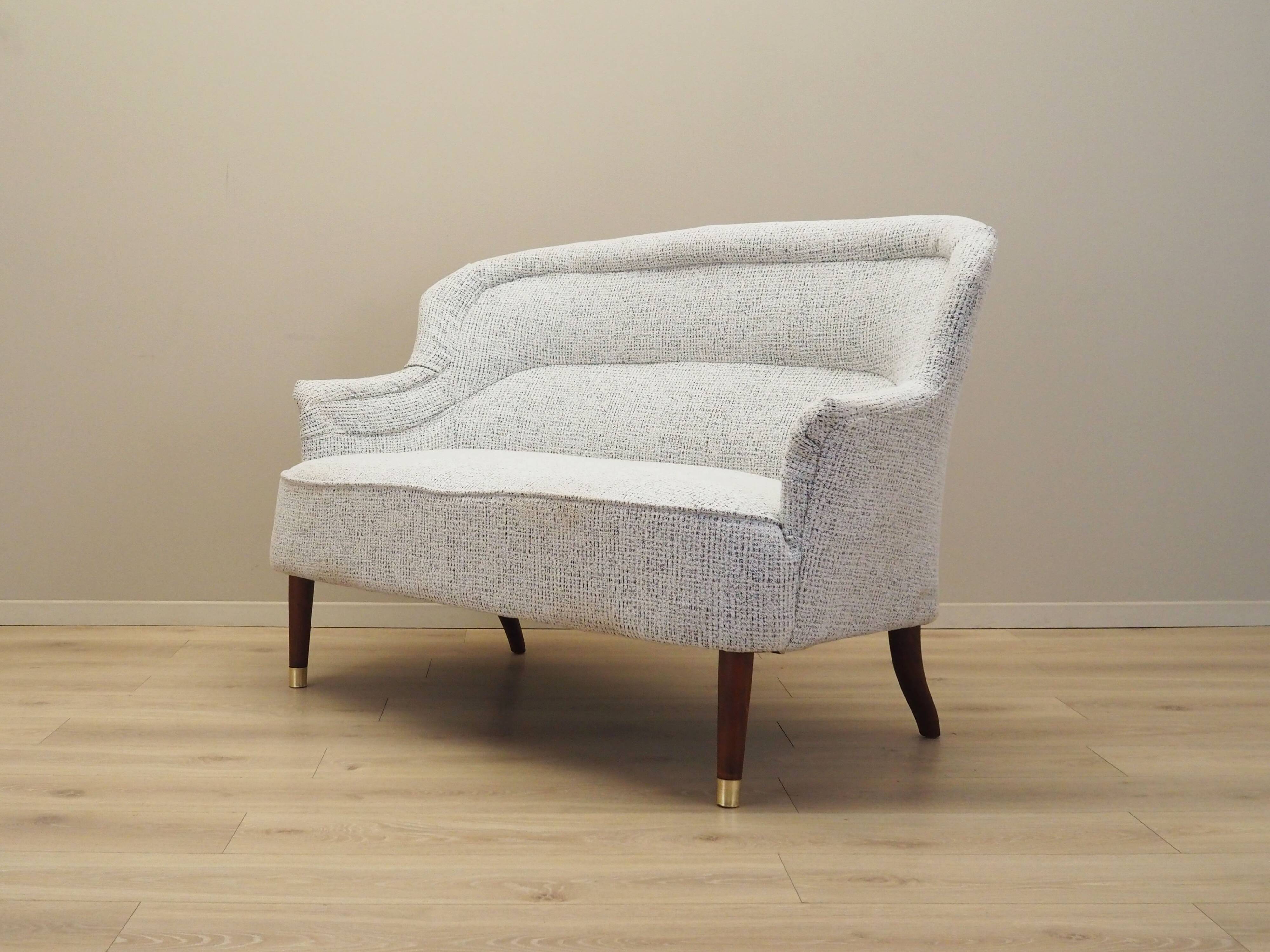 Sofa white melange, Italian design, 1960s, production: Italy