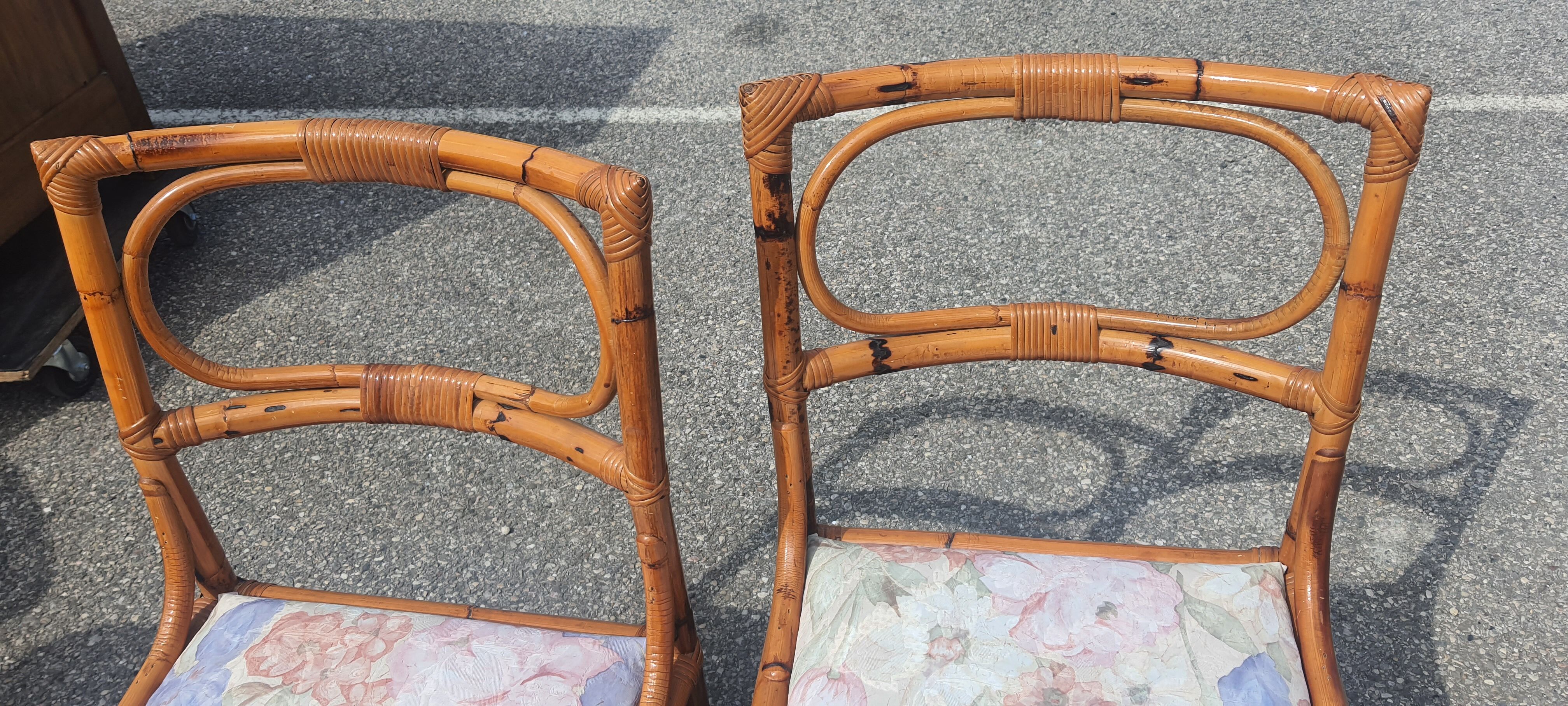 Two rattan chairs
