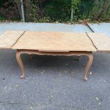 Table à manger Louis XV extensible XXème rénovée en chêne massif 245cm