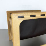Danish oak wood magazine rack design made by Salin Møbler, 1970s