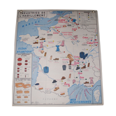 1964 clothing and French trade school map