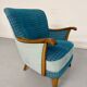 Lot of 2 sculptural Danish design armchairs from the 1940s, vintage.