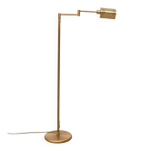 Brass Swing arm Halogen floor lamp by Holtkoetter 1980s Germany