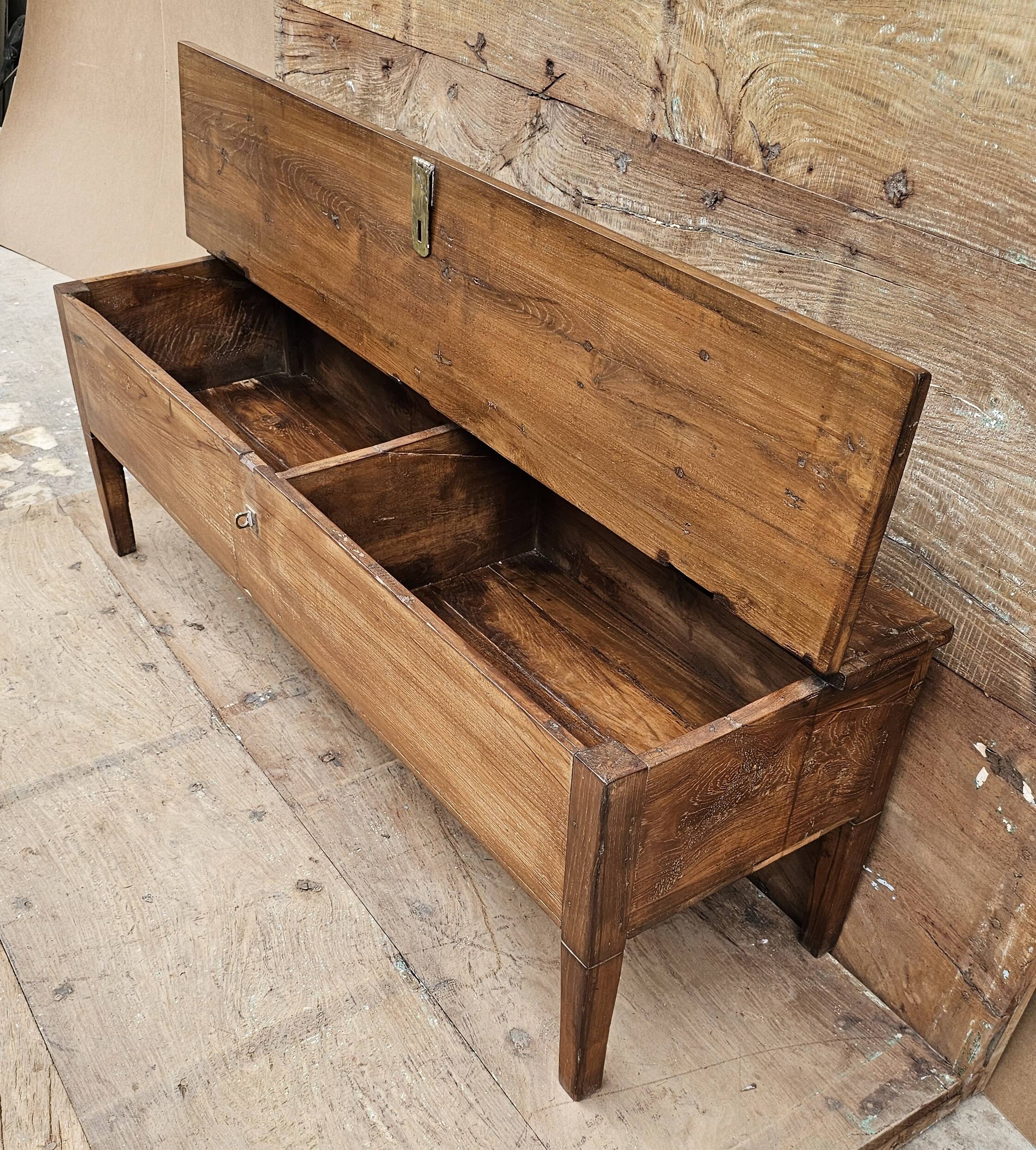 Old bench - Burmese teak chest