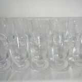 Set of 10 vintage Sèvres crystal glasses, 1970s