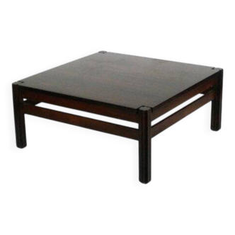 Square Wood Coffee Table Saporiti Italian Design 1960s