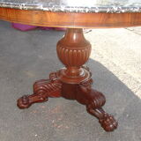 Table drum time empire with its marble Bowl st anne