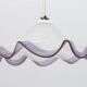 Mid-Century Modern Italian Murano Silver Leaf Glass Pendant Lamp, 1970s