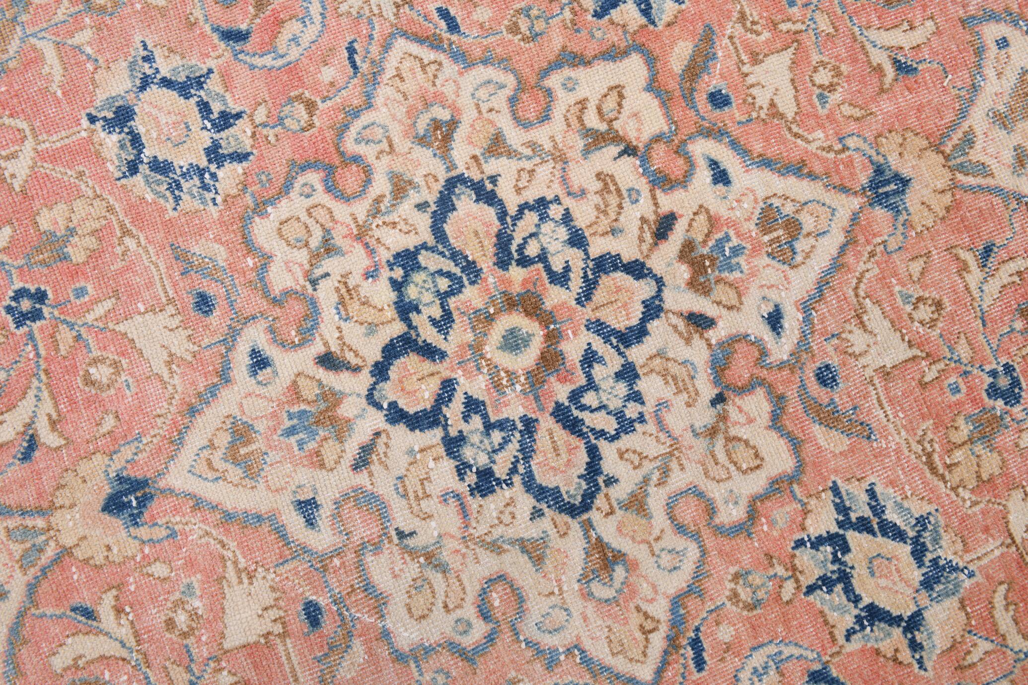 Tapis persan classique rose et bleu 9x12, 280x382 cm