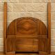 Art Deco fan in walnut – Decorated with stylised flowers