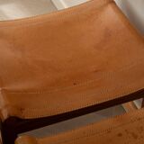 Vintage Kotka Dining Chairs Tomas Jelinek IKEA, Pine Leather 1980s Set of 6