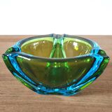 Sommerso ashtray in Murano glass 60s design