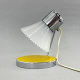 Milk glass & chrome adjustable table lamp 1960