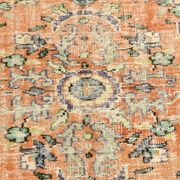 Tapis turc vintage orange citrouille, 191 x 272 cm