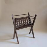 Wooden folding magazine rack