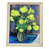 Painting vase of chrysanthemums