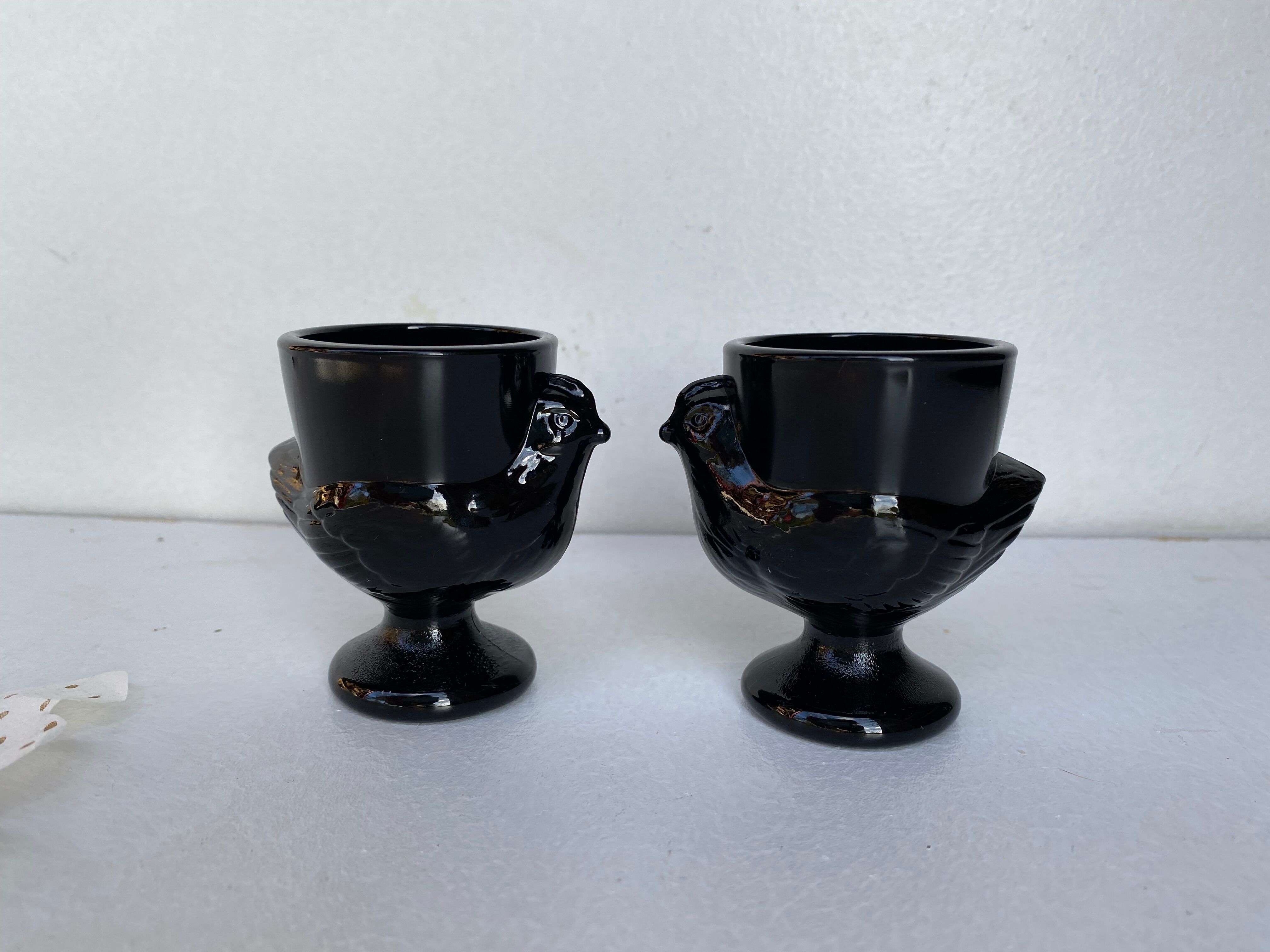 Vintage hen egg cups