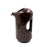 Mid-century modern brown ceramic vase / jug, Il Picchio Italy 1970s