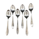 6 English teaspoons silver metal box