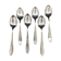 6 English teaspoons silver metal box