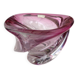 Vase Wave Val-Saint-Lambert ruby submerged design Delvenne 1950