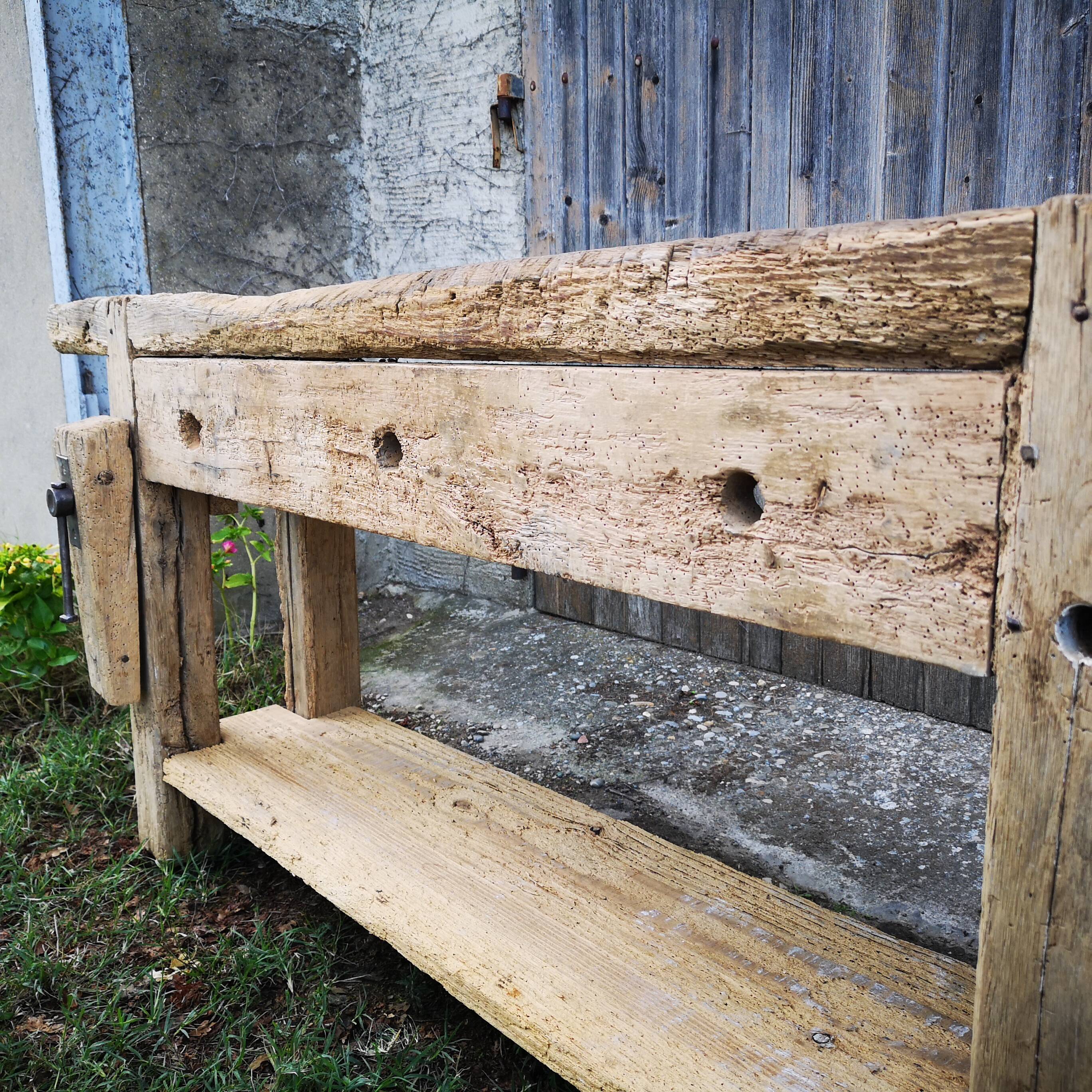 Small old carpenter's workbench