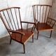 Pair of vintage wooden armchairs Baumann model Fan 60s