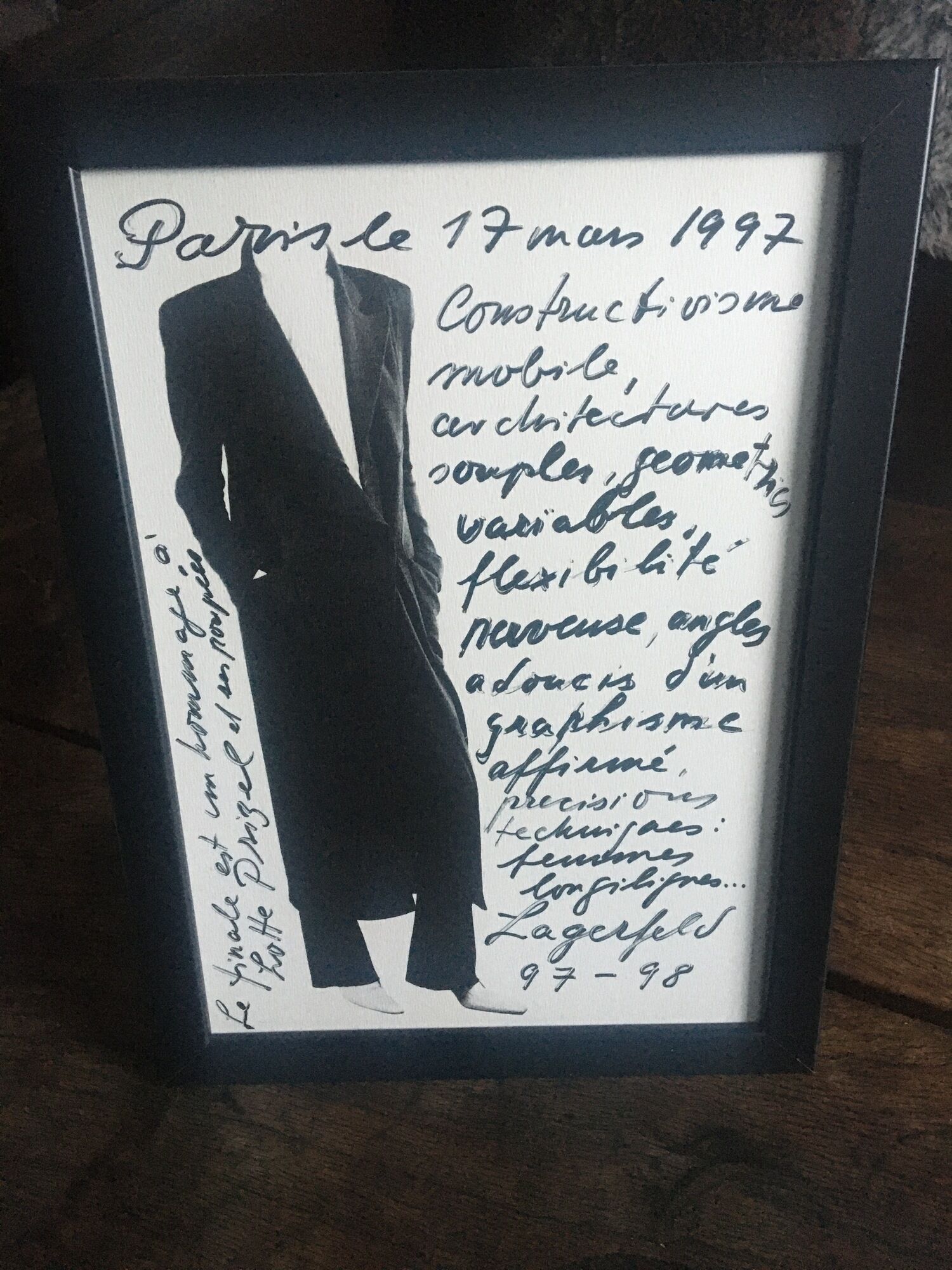 Karl Lagerfeld, fashion illustration of press in the late 90s