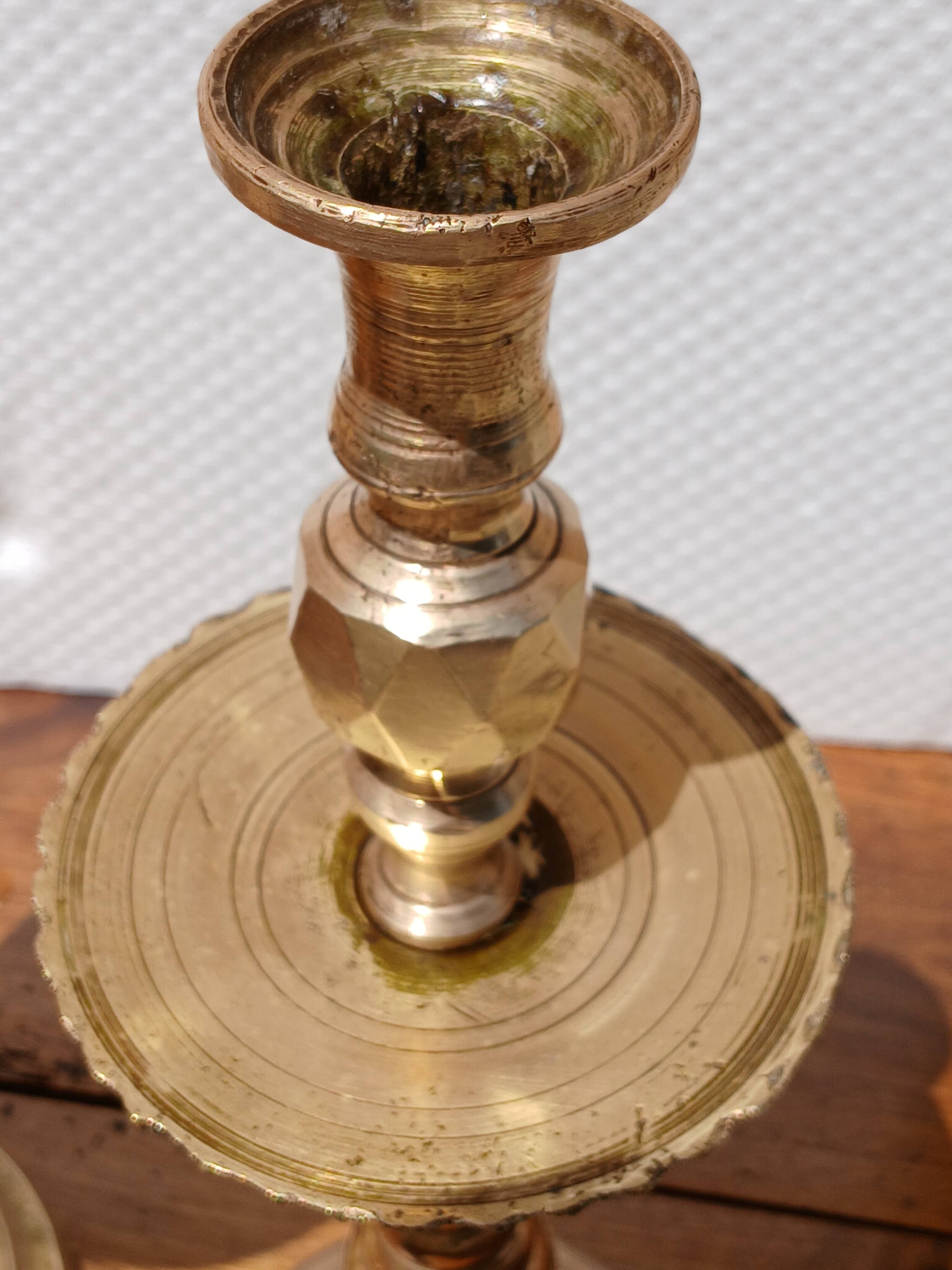 pair of vintage bronze candlesticks from the 1940s