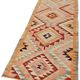Turkish Handwoven Vintage Herki Kilim 90 cm x 322 cm