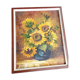 Oil on still life panel with sunflowers