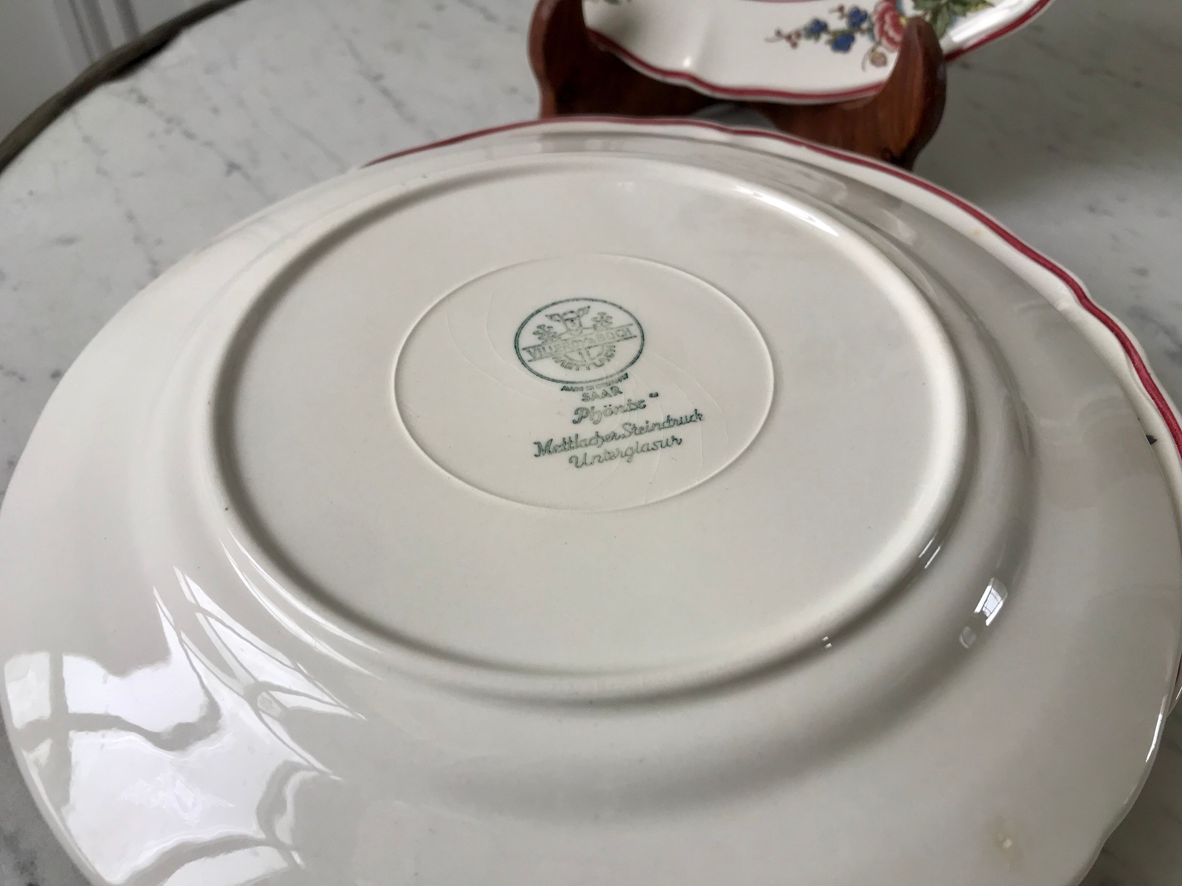 Set of 5 dessert plates Villeroy & Boch model Phoenix 50s-60s