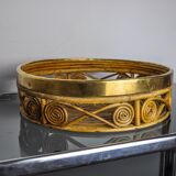 Rattan and brass centerpiece, Italy, 1970