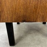 Chevet moderniste années 50, bois et métal, vintage